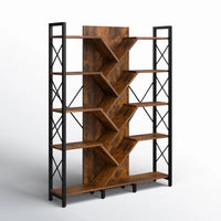 70" H X 55"W Display Shelves Wood Etagere Bookcase