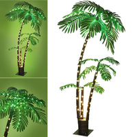 6Ft Solar Lighted Palm Tree LED Artificial Palm Tree for Tiki Bar Christmas Decoration