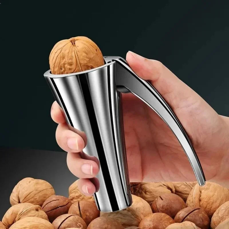 Zinc Alloy Walnut Nut Shelling Tool Nutcracker Multifunctional Nut Shelling Tool Clip Funnel Design Nut Shelling Tool