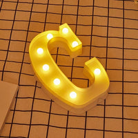 LED Letter Light Alphabet Number Heart Plastic Atmospher Lamp 16Cm for Home Wedding Valentines Ornament Birthday Party Decor