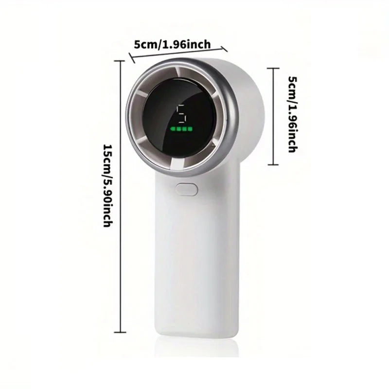 5-Speed 3600Mah High-Velocity Wearable Fan ，USB Rechargeable, On-Screen Display, Compact Design for Indoor and Outdoor Use