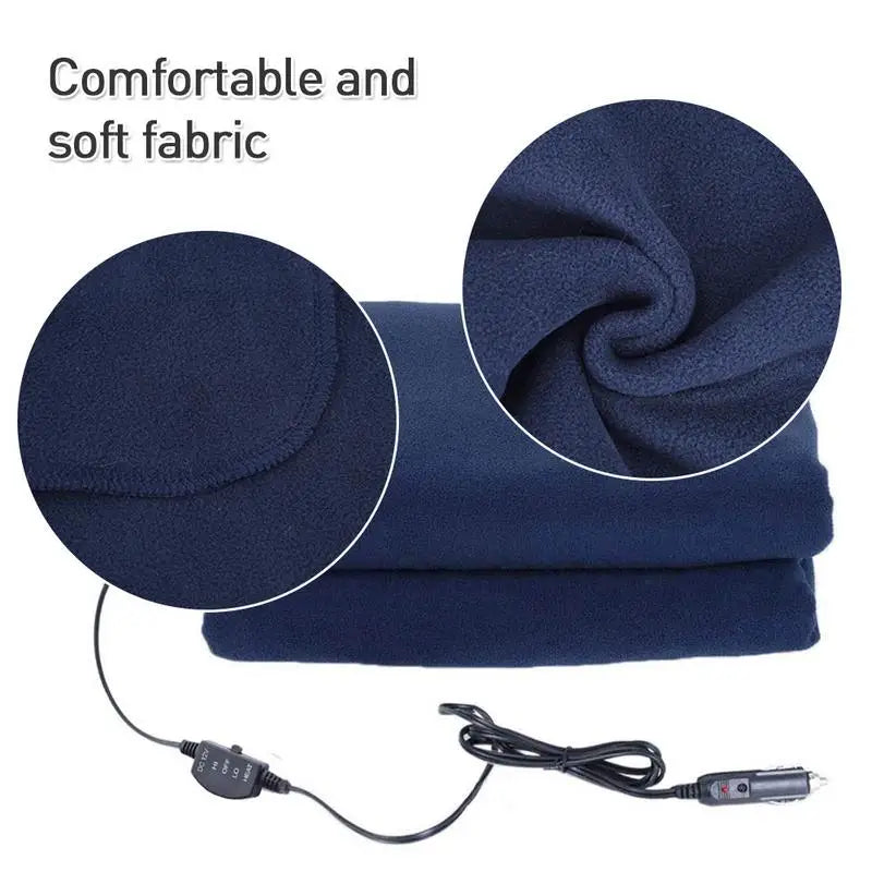 145X110Cm Car Heating Blanket Energy Saving Warm 12V Car Autumn and Winter Electric Blanket with 3 Levels Position Control