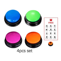 Voice Recording Button Pet Toys Dog Buttons for Communication Pet Training Buzzer Recordable Talking Button Intelligence Toy