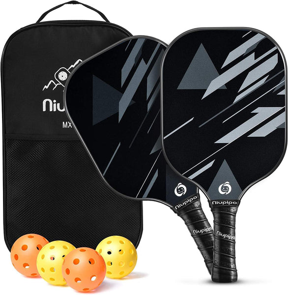 Pickleball Paddles, USAPA Approved Lightweight Pickleball Rackets, Durable Fiberglass Pickleball Paddles Set with Polypropylene Honeycomb Core