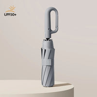 Windproof Umbrella Strong 105CM Reinforced Automatic Folding Umbrella Large Buckle Handle Wind/Water/Sun Resistant