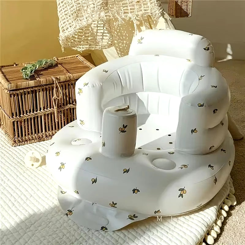 Baby Sitting Bath Stool, Anti-Fall Portable Chair, Baby Inflatable Sofa, Foldable Chair, Widen Bath Stool, Style Optional