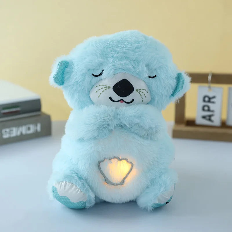 Breathing Otter Sleep and Playmate Otter Musical Stuffed Baby Plush Toy with Light Sound Newborn Sensory Comfortable Baby Gifts