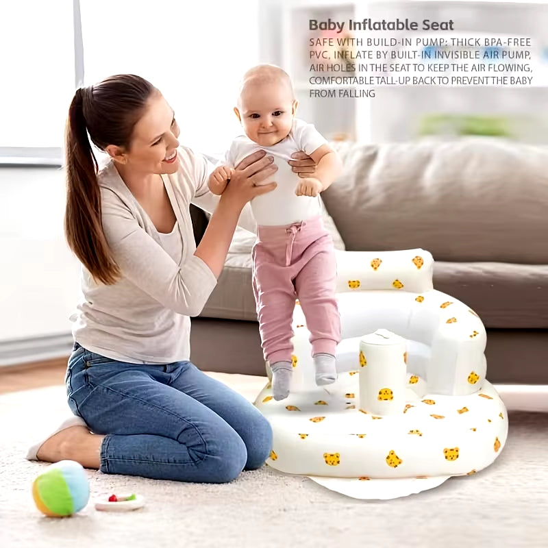 Baby Sitting Bath Stool, Anti-Fall Portable Chair, Baby Inflatable Sofa, Foldable Chair, Widen Bath Stool, Style Optional