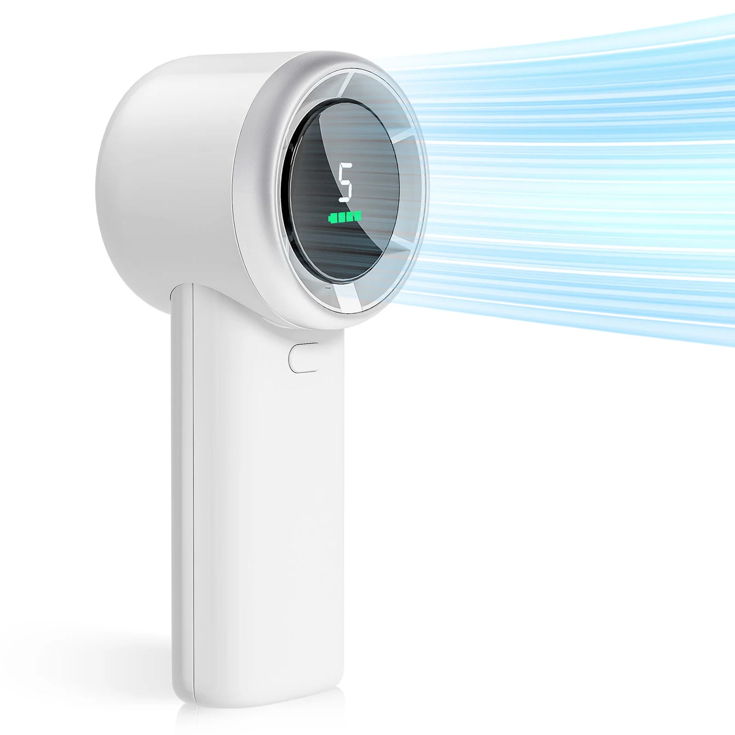 5-Speed 3600Mah High-Velocity Wearable Fan ，USB Rechargeable, On-Screen Display, Compact Design for Indoor and Outdoor Use