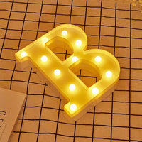 LED Letter Light Alphabet Number Heart Plastic Atmospher Lamp 16Cm for Home Wedding Valentines Ornament Birthday Party Decor