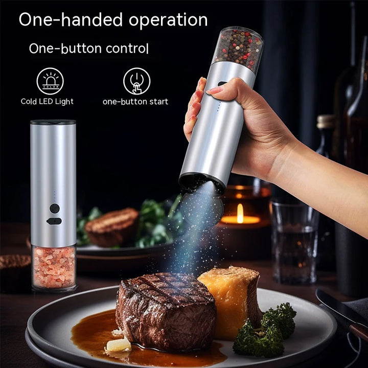 Electric Salt and Pepper Grinder Mill Machine Rechargeable Electric Pepper and Salt Grinder Set with LED Kitchen Gadgets