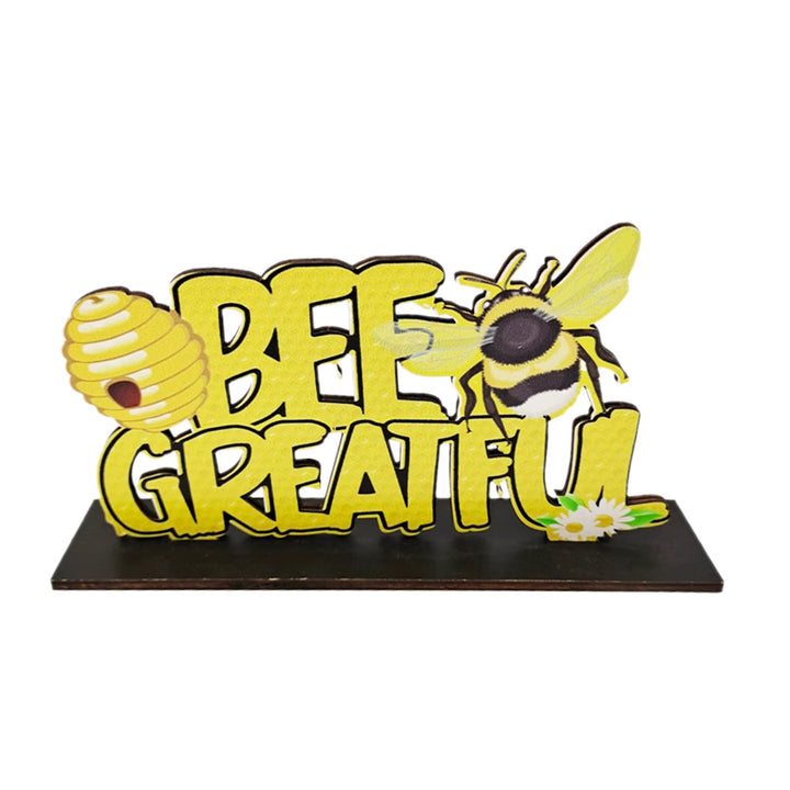 Honeybee Festival Wooden Table Decorations Figurines Wooden Bee Centerpiece Honeybee Doll Table Decoration