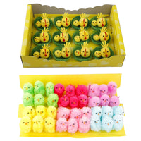 12/24/36PCS Simulation Easter Chick Yellow Mini Lovely Artificial Plush Chicken Easter Gift Children Kids Toy Home Decoration