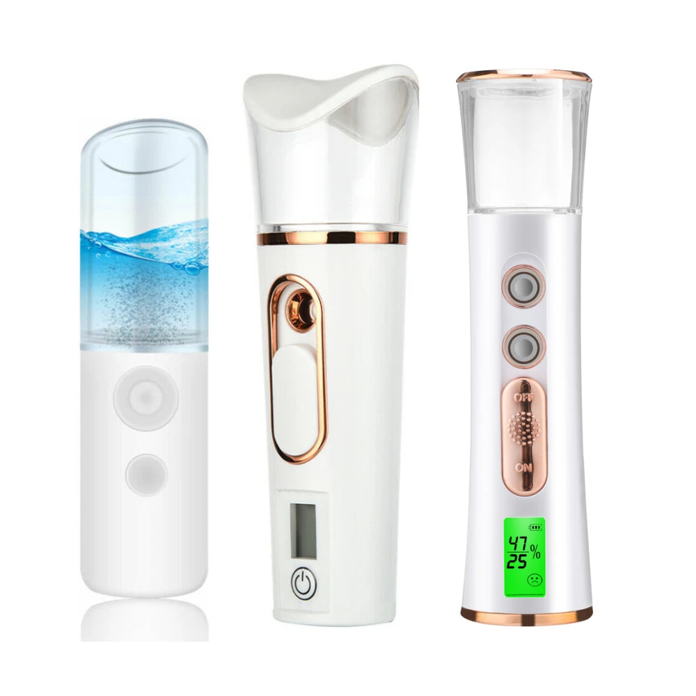 Face Steamer Nano Mist Sprayer Skin Care Moisturizer Rechargeable Humidifier Skin Cleansing Portable Nano Mister Facial Hydra