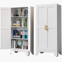 Wardrobe.Metal Armoire Wardrobe Closet, 71 "Metal Clothing Storage Cabinet with Adjustable Shelves and Hanging Rod, Household St